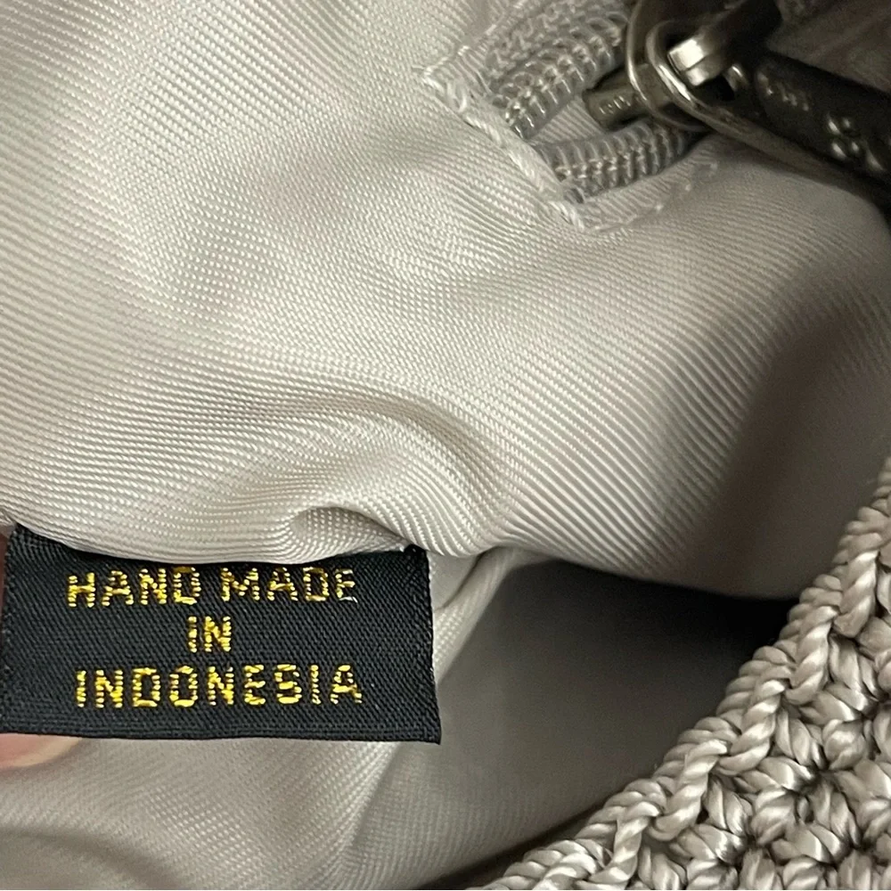 THE SAK MINI BACKPACK, GRAY/TAN COLOR. WOVEN